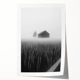 Foggy Barn Landscape - Fine Art Photography Framed Prints
