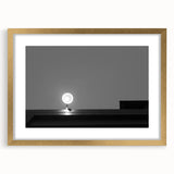 Black and White Minimalist Landscapes – Streetlamp in Urban Stillness