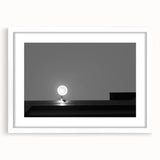 Black and White Minimalist Landscapes – Streetlamp in Urban Stillness