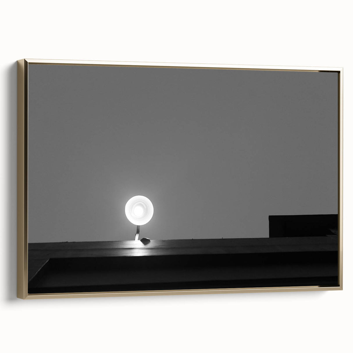Black and White Minimalist Landscapes – Streetlamp in Urban Stillness