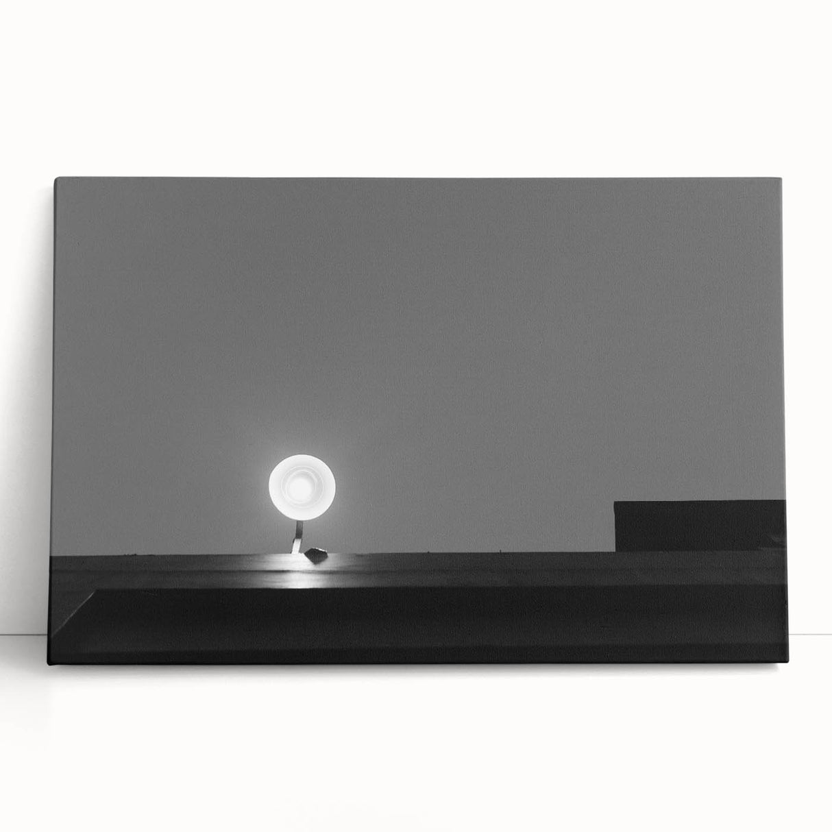 Black and White Minimalist Landscapes – Streetlamp in Urban Stillness