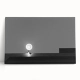 Black and White Minimalist Landscapes – Streetlamp in Urban Stillness