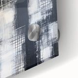 Modern Abstract Wall Art - Black & White Geometric Canvas Print