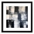 Modern Abstract Wall Art - Black & White Geometric Canvas Print