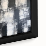 Modern Abstract Wall Art - Black & White Geometric Canvas Print