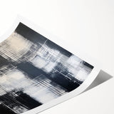 Modern Abstract Wall Art - Black & White Geometric Canvas Print