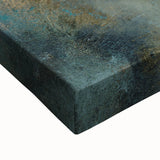 Contemporary Abstract Art – Teal & Gold Moody Modern Wall Art