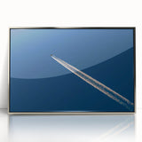 Minimalist Landscape Wall Art – Jet Trail Over Deep Blue Horizon