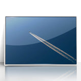 Minimalist Landscape Wall Art – Jet Trail Over Deep Blue Horizon