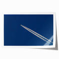 Minimalist Landscape Wall Art – Jet Trail Over Deep Blue Horizon