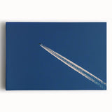Minimalist Landscape Wall Art – Jet Trail Over Deep Blue Horizon