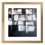 Minimalist Wall Décor - Black & White Abstract Geometric Print