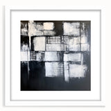 Minimalist Wall Décor - Black & White Abstract Geometric Print