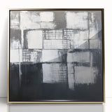 Minimalist Wall Décor - Black & White Abstract Geometric Print