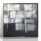 Minimalist Wall Décor - Black & White Abstract Geometric Print
