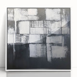 Minimalist Wall Décor - Black & White Abstract Geometric Print