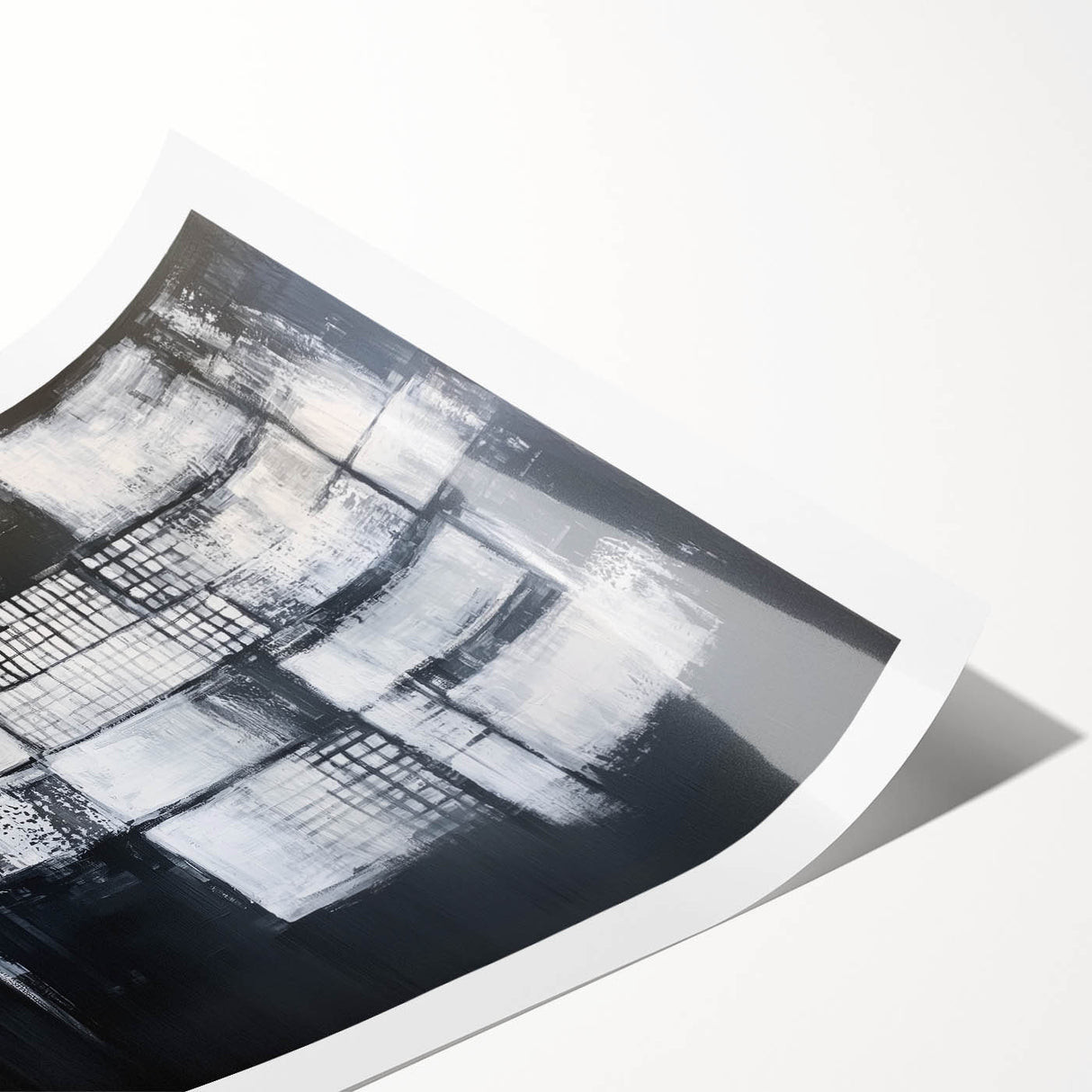 Minimalist Wall Décor - Black & White Abstract Geometric Print