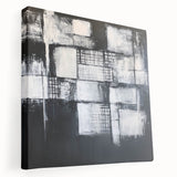 Minimalist Wall Décor - Black & White Abstract Geometric Print