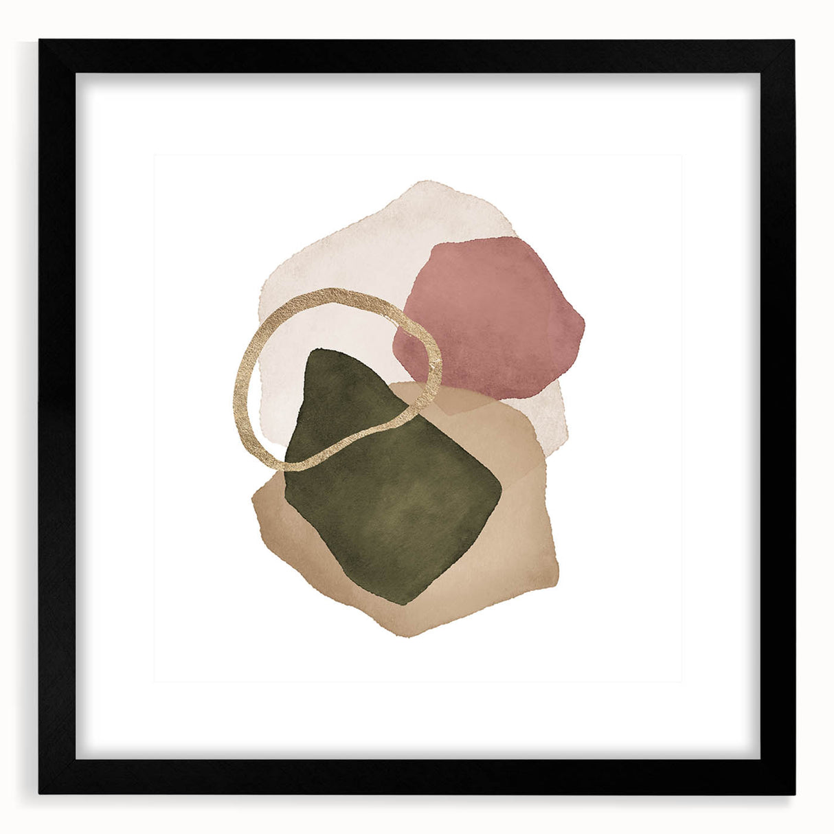 Contemporary Minimalist Wall Art – Geometric Abstract Earth Tones