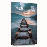 Tranquil Lakeside Pathway – Serene Nature Landscape Art Print