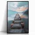 Tranquil Lakeside Pathway – Serene Nature Landscape Art Print