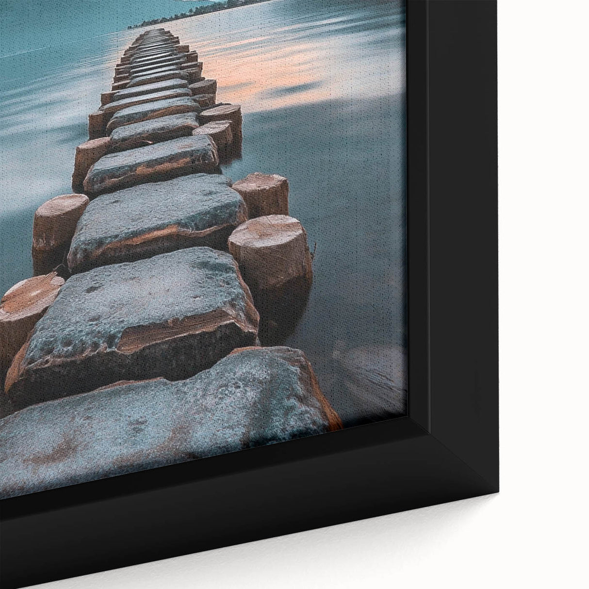 Tranquil Lakeside Pathway – Serene Nature Landscape Art Print