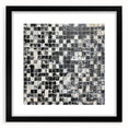 Abstract Art for Sale - Black & White Textured Geometric Print