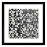 Abstract Art for Sale - Black & White Textured Geometric Print