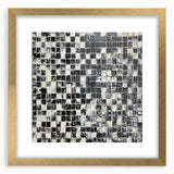 Abstract Art for Sale - Black & White Textured Geometric Print