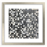 Abstract Art for Sale - Black & White Textured Geometric Print