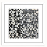 Abstract Art for Sale - Black & White Textured Geometric Print