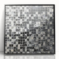 Abstract Art for Sale - Black & White Textured Geometric Print