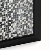 Abstract Art for Sale - Black & White Textured Geometric Print