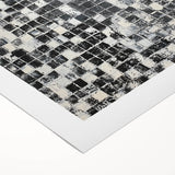 Abstract Art for Sale - Black & White Textured Geometric Print