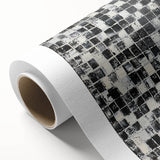 Abstract Art for Sale - Black & White Textured Geometric Print