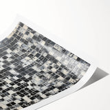 Abstract Art for Sale - Black & White Textured Geometric Print