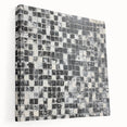Abstract Art for Sale - Black & White Textured Geometric Print