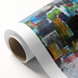 Abstract Canvas Wall Art – Moody Modern Print in Green, Blue & Red