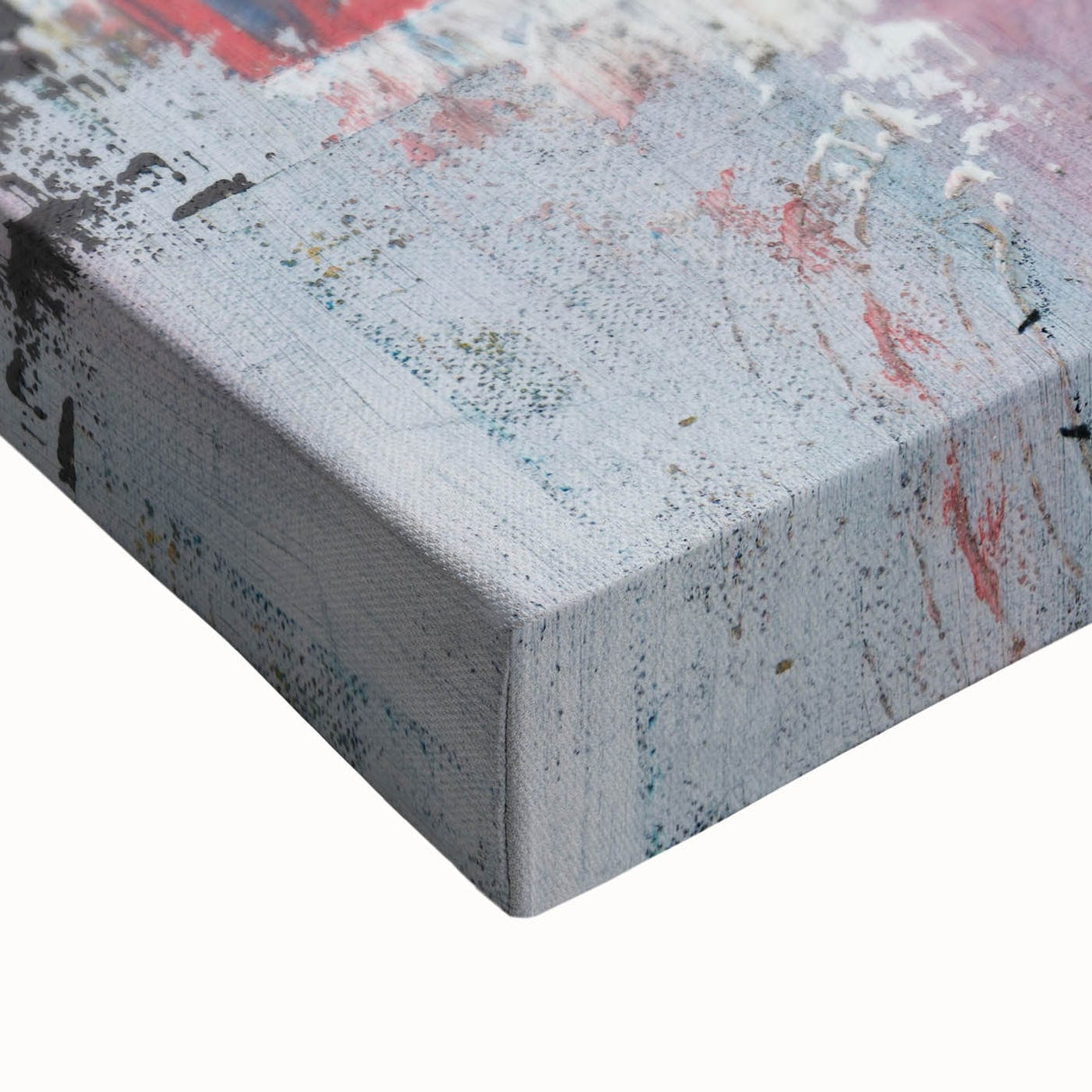Abstract Canvas Wall Art – Moody Modern Print in Green, Blue & Red
