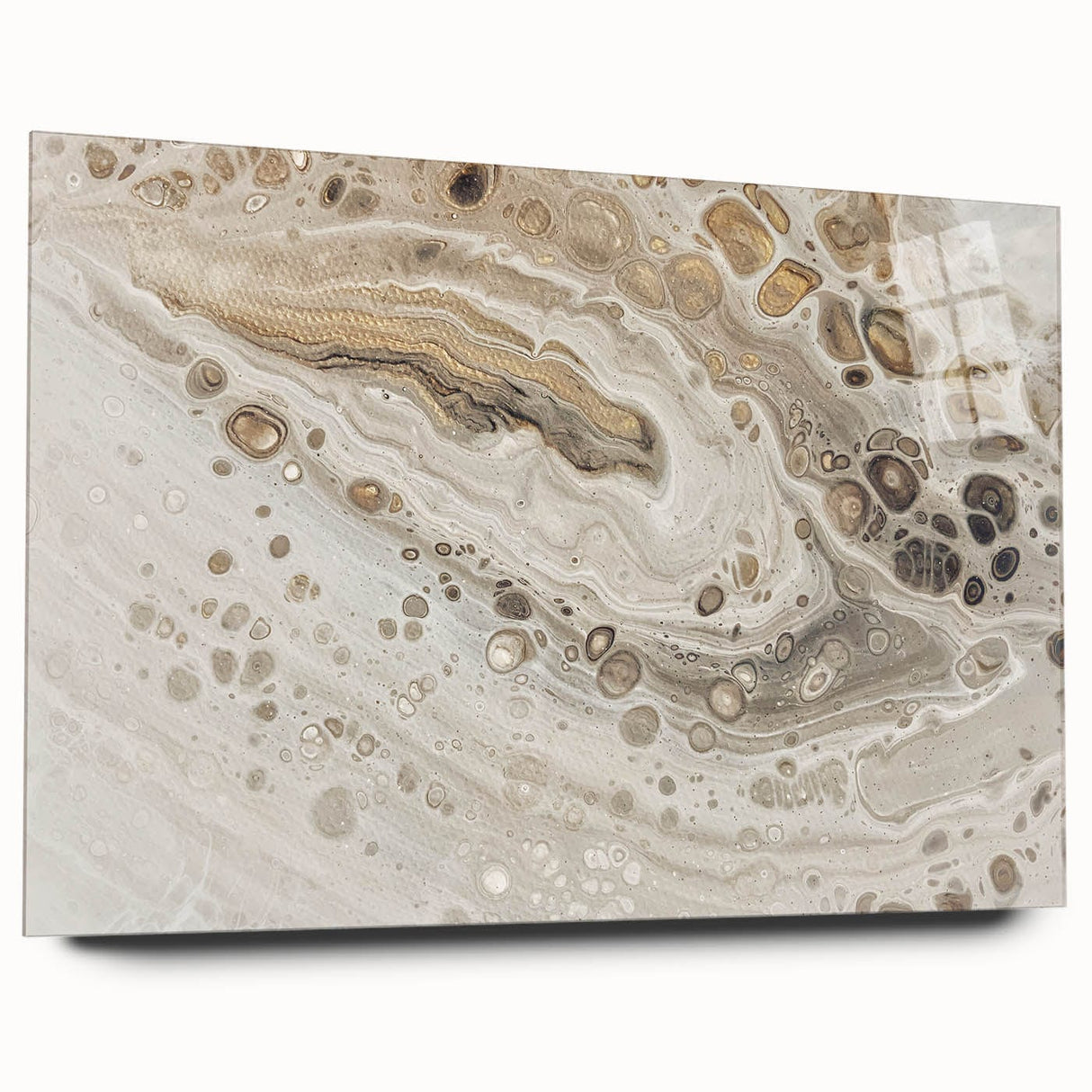 Modern Fluid Art Prints - Neutral Abstract Fluid Canvas Art Decor