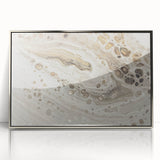 Modern Fluid Art Prints - Neutral Abstract Fluid Canvas Art Decor