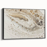 Modern Fluid Art Prints - Neutral Abstract Fluid Canvas Art Decor