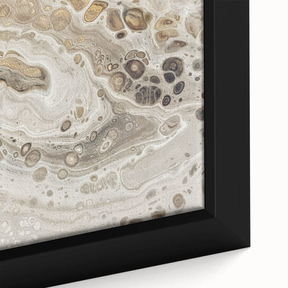 Modern Fluid Art Prints - Neutral Abstract Fluid Canvas Art Decor