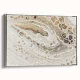 Modern Fluid Art Prints - Neutral Abstract Fluid Canvas Art Decor