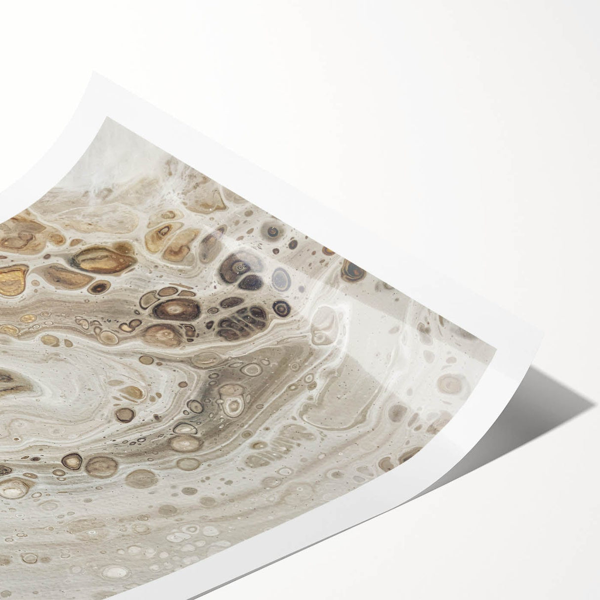Modern Fluid Art Prints - Neutral Abstract Fluid Canvas Art Decor