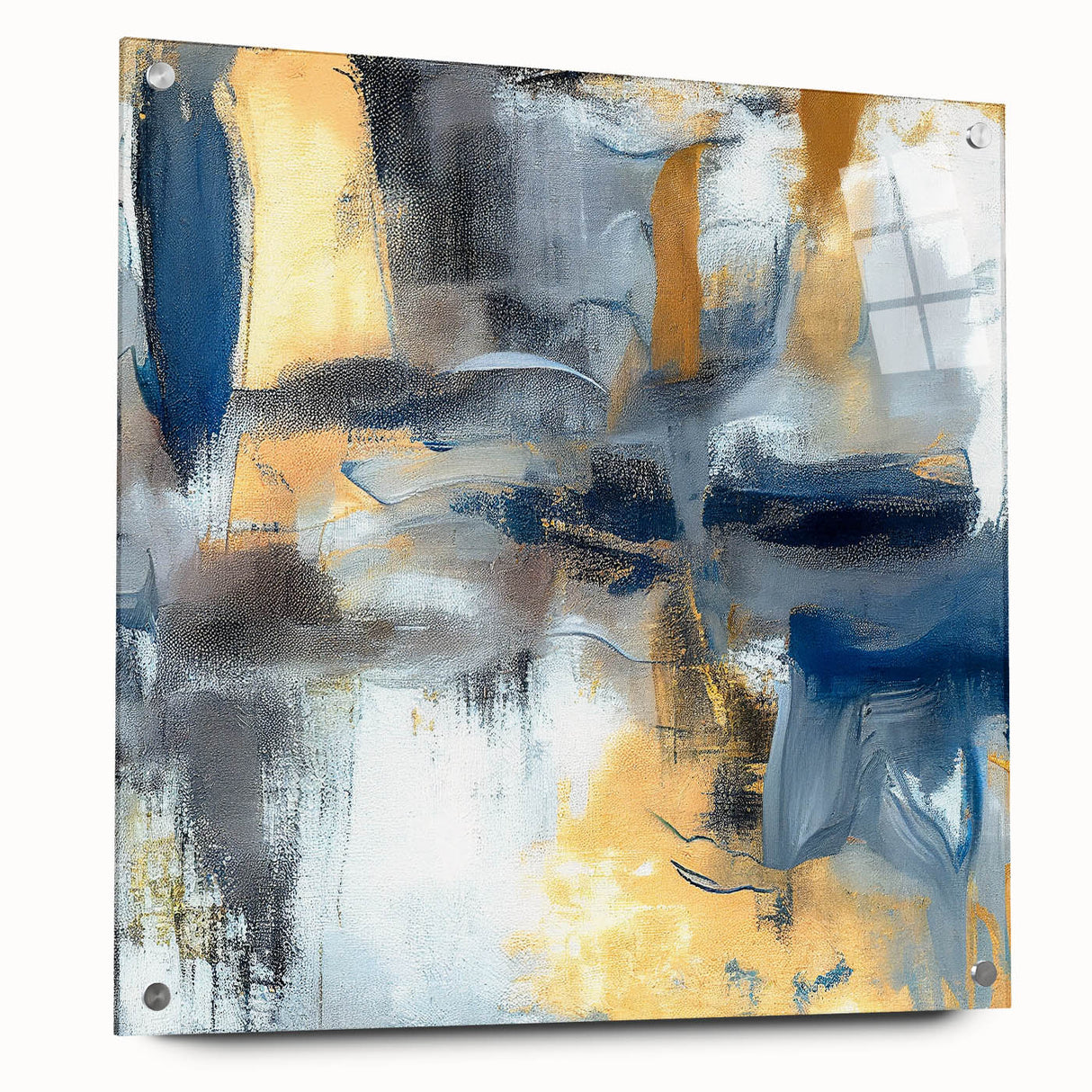 Soft Motion Abstract – Neutral Earth Tone Wall Art with Gold Accents