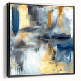 Soft Motion Abstract – Neutral Earth Tone Wall Art with Gold Accents