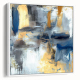 Soft Motion Abstract – Neutral Earth Tone Wall Art with Gold Accents