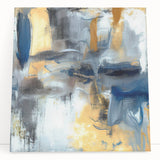 Soft Motion Abstract – Neutral Earth Tone Wall Art with Gold Accents