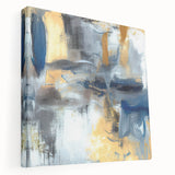 Soft Motion Abstract – Neutral Earth Tone Wall Art with Gold Accents